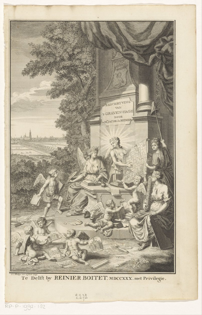 Haagin historian allegoria Nimisivu: Jacob de Riemer, Beschryving van 