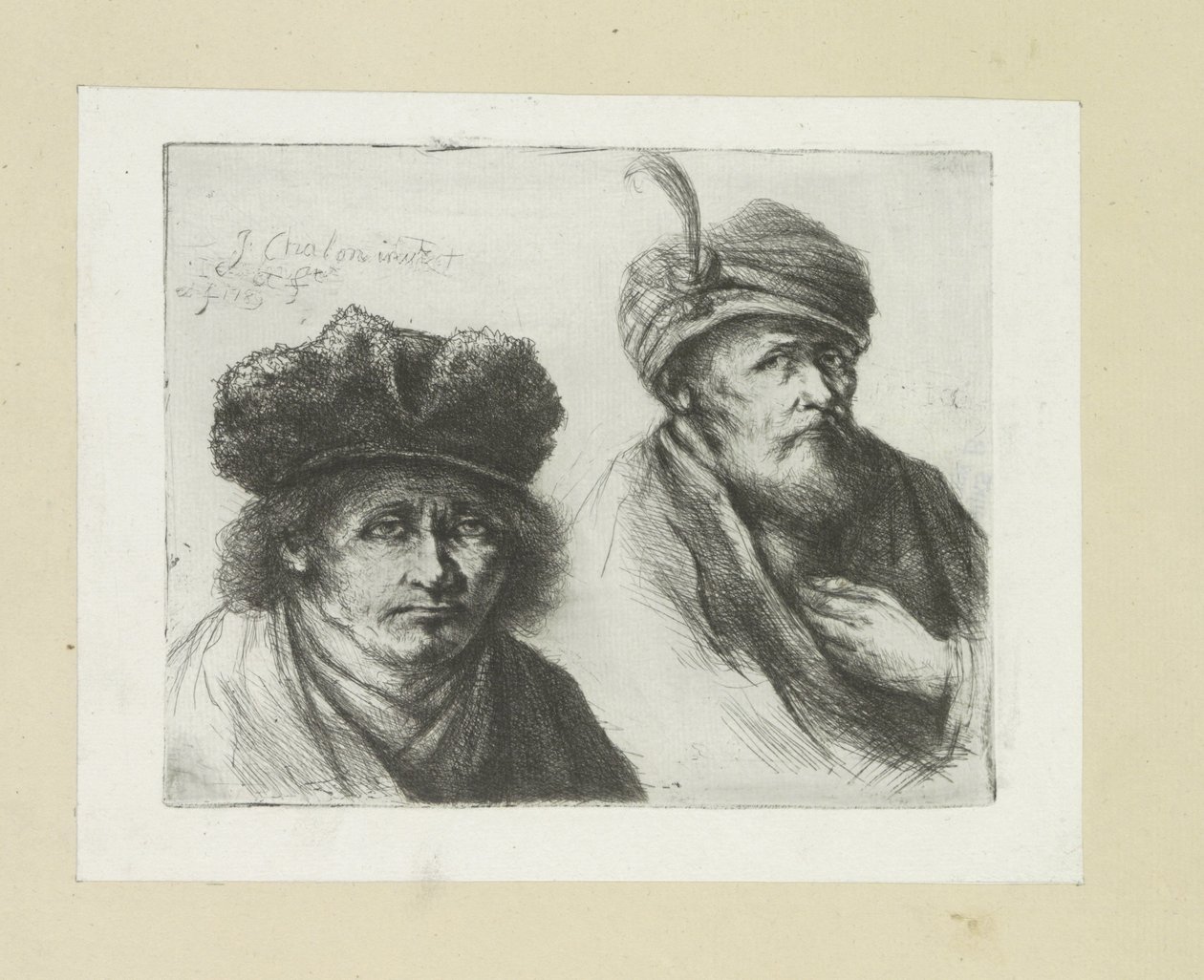 Twee Mannen laittaa kuokan tulppaan John Chalonin etsausten täydellinen työ / Oeuvre Complette des Eaux Fortes par Jean Chalon (sarjan nimi) tekijältä Jan Chalon