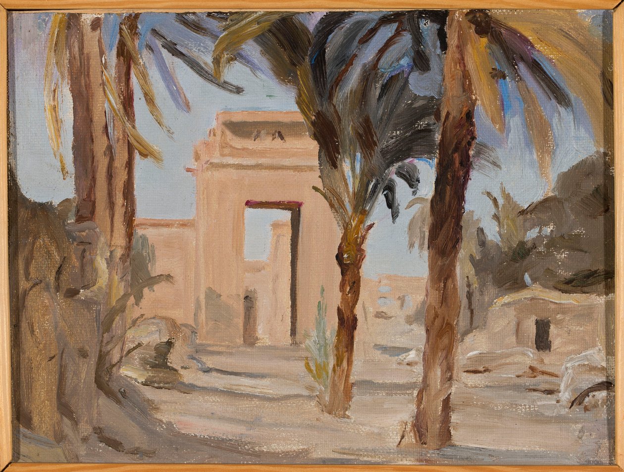 Karnakin temppelin sisäänkäynti. Matkalta Egyptistä tekijältä Jan Ciągliński