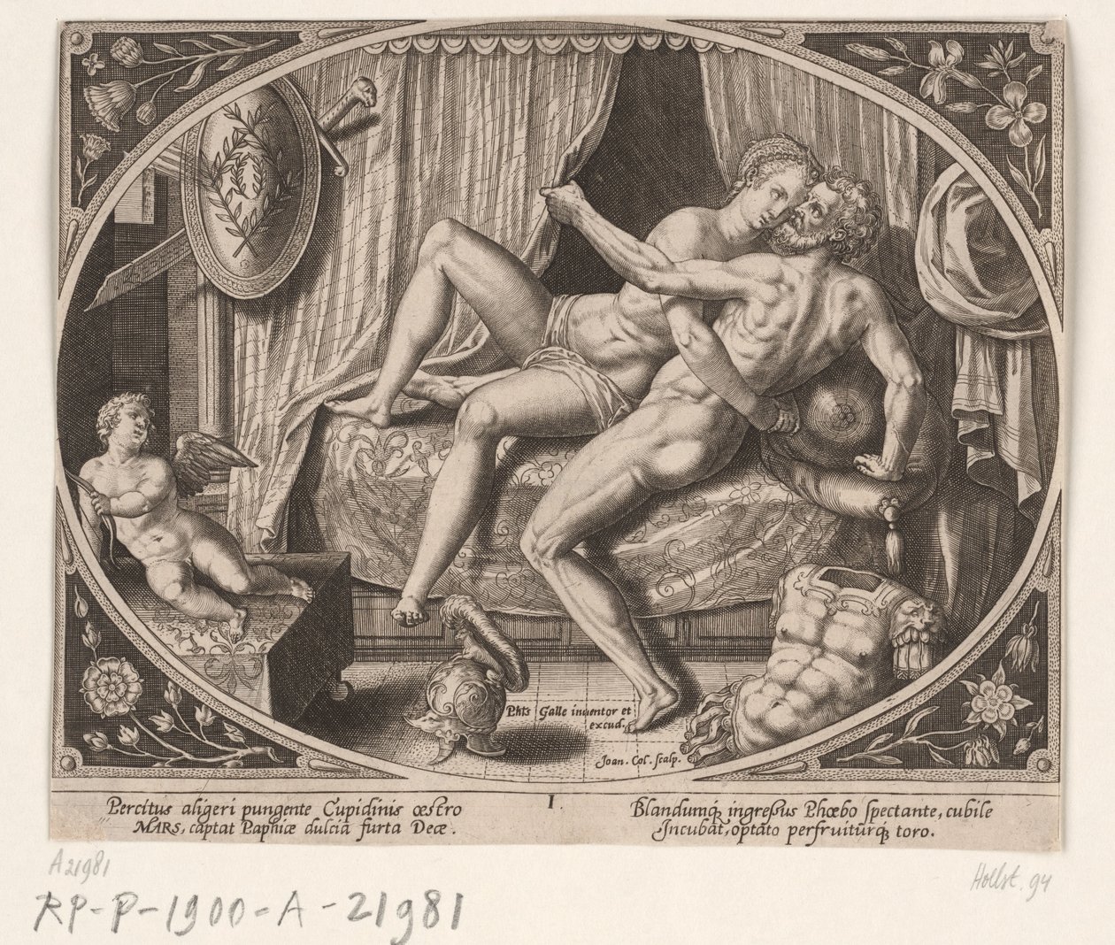 Venuksen ja Marsin aviorikos Venus ja Mars (sarjan nimi) tekijältä Jan Collaert (II)