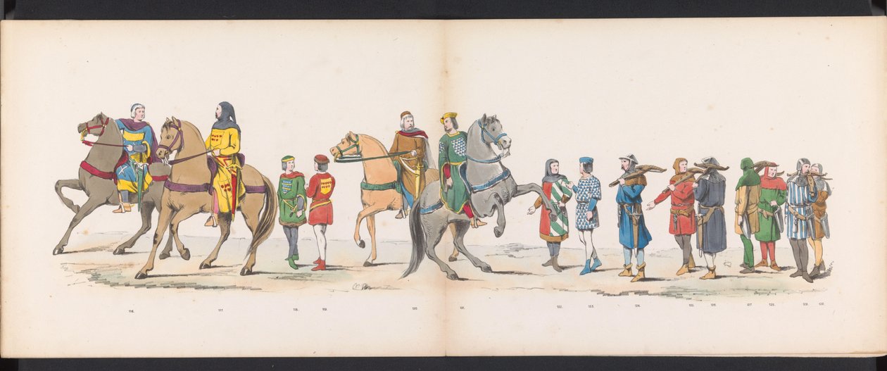 Leidenin opiskelijoiden naamiaiset, 1865 (levy 10) Leidenin opiskelijakunnan jäsenten pukukulkue 6. kesäkuuta 1865 Leidsche Hoogeschoolin 290-vuotisjuhlan kunniaksi, kuvassa: hollantilaisten b. tekijältä Jan Daniël Cornelis Carel Willem baron de Constant Rebecque