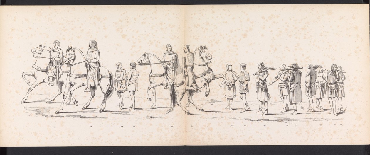 Leidenin opiskelijoiden naamiaiset, 1865 (levy 10) Leidenin opiskelijakunnan jäsenten pukukulkue 6. kesäkuuta 1865 Leidsche Hoogeschoolin 290-vuotisjuhlan kunniaksi, kuvassa: hollantilaisten b. tekijältä Jan Daniël Cornelis Carel Willem baron de Constant Rebecque