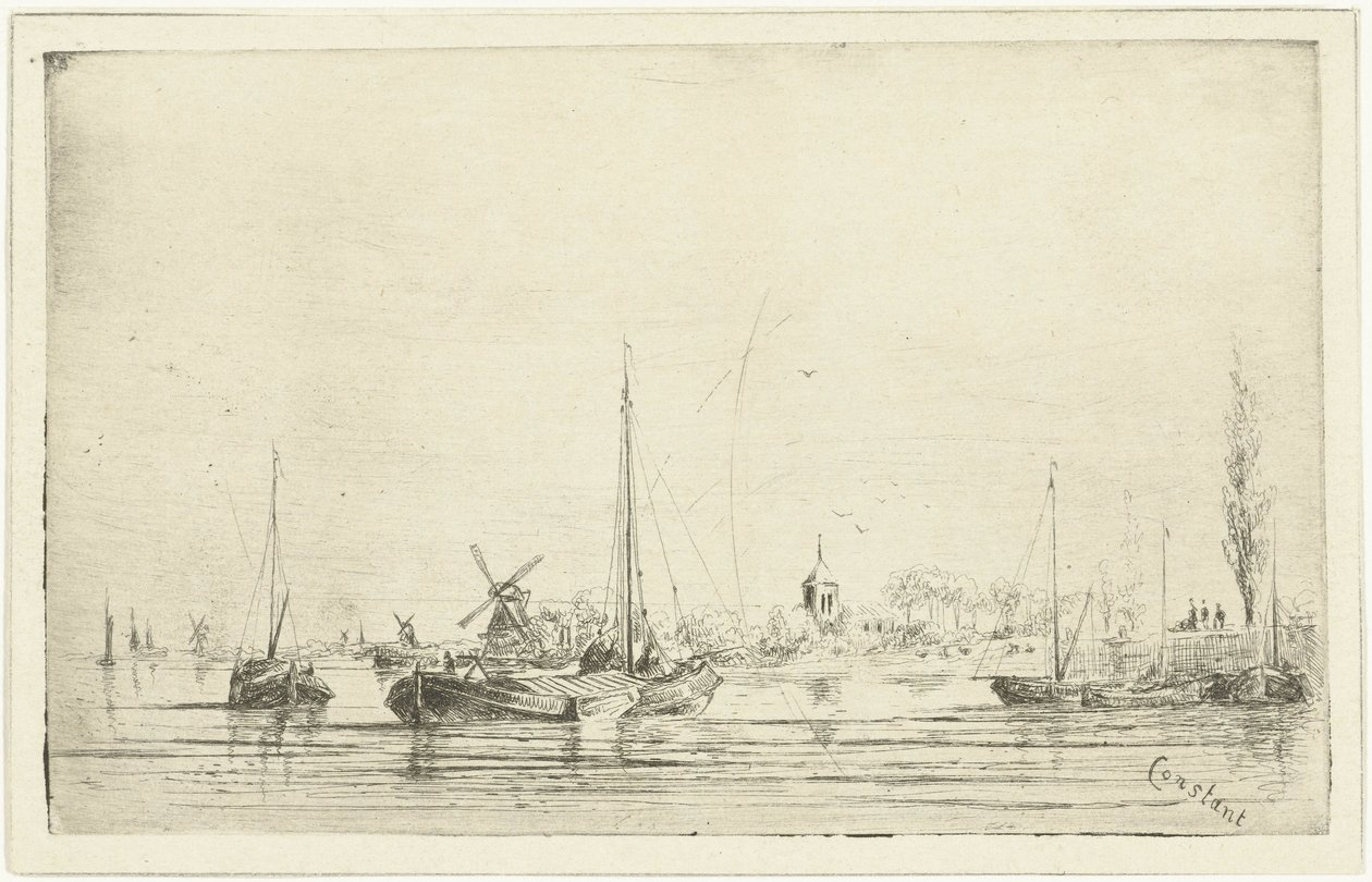 Jokinäköala kirkon tornilla tekijältä Jan Daniël Cornelis Carel Willem baron de Constant Rebecque