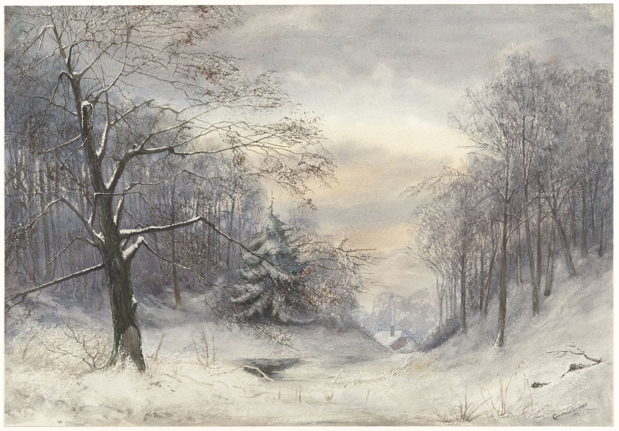 talvinen maisema tekijältä Jan Daniël Cornelis Carel Willem baron de Constant Rebecque