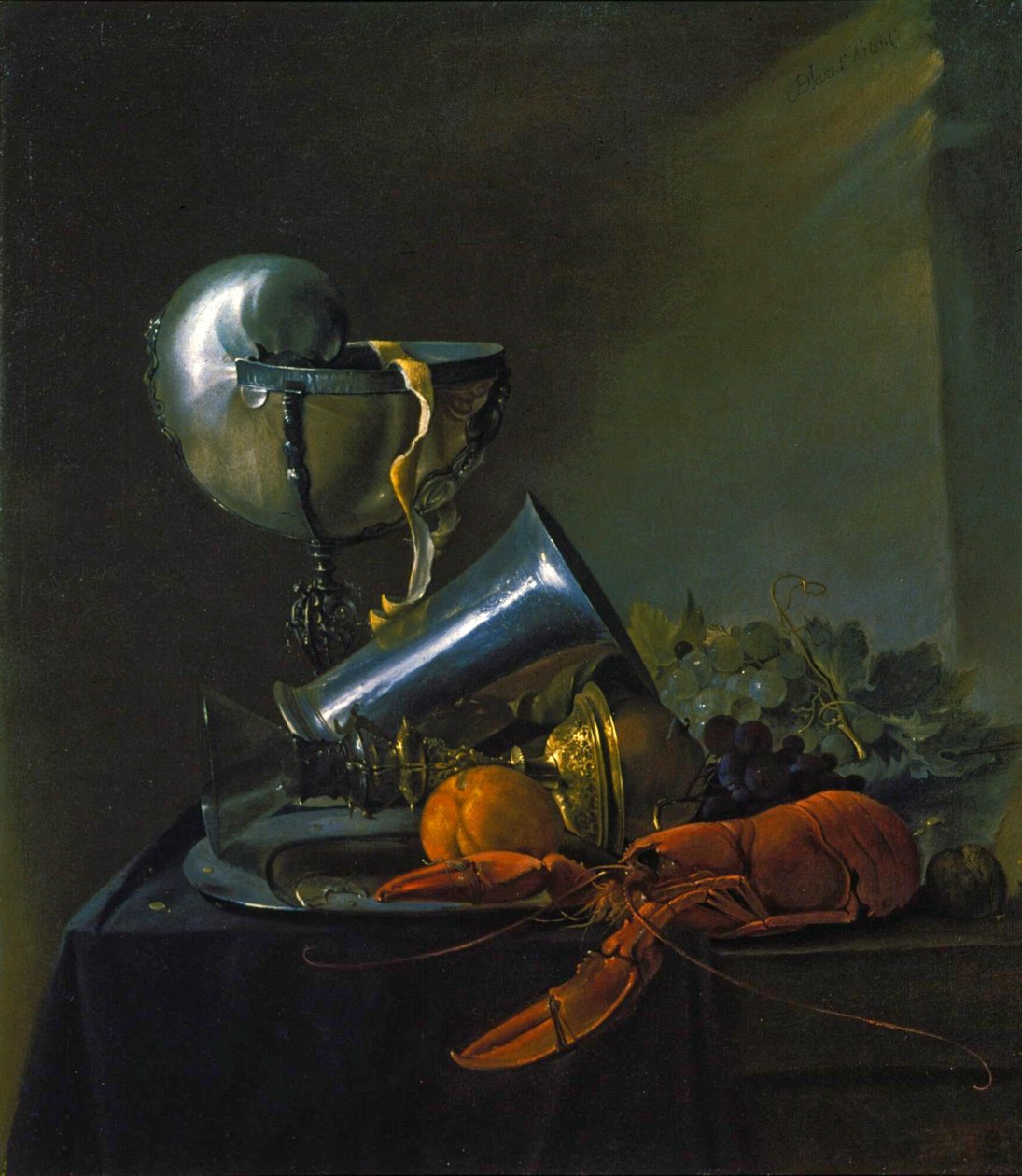 Still-Life hummerin ja Nautilus-kupin kanssa tekijältä Jan Davidsz. de Heem