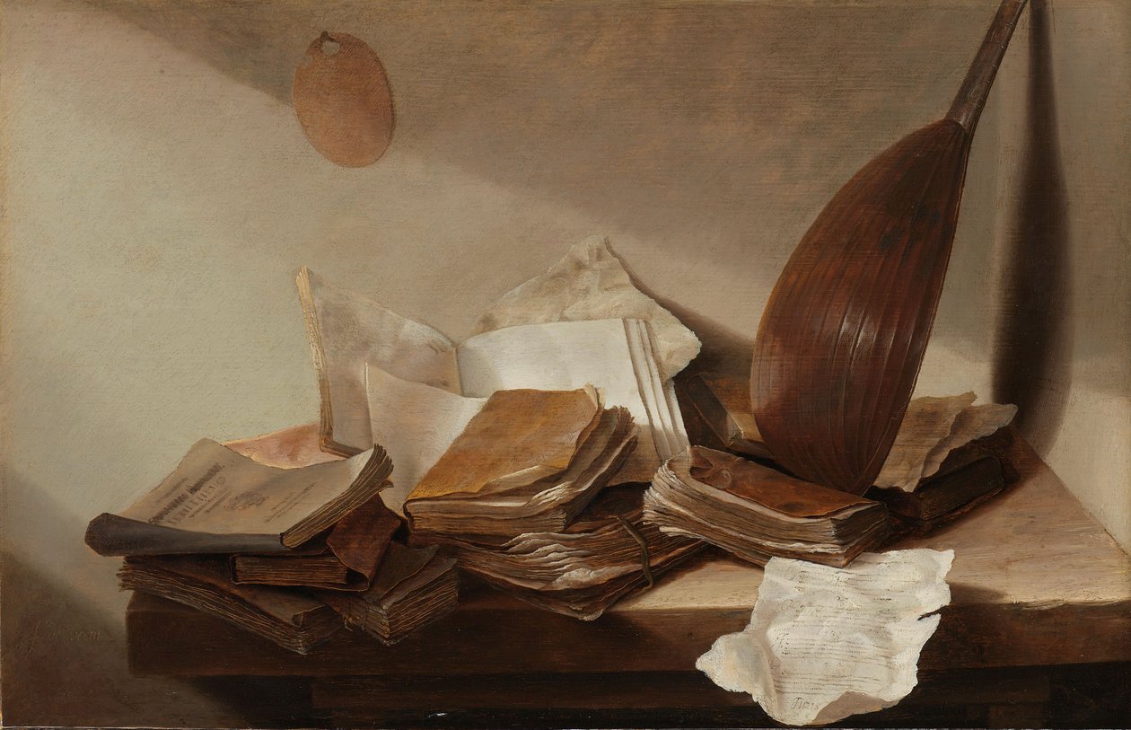 Asetelma kirjojen kanssa, 1625-30 tekijältä Jan Davidsz de Heem