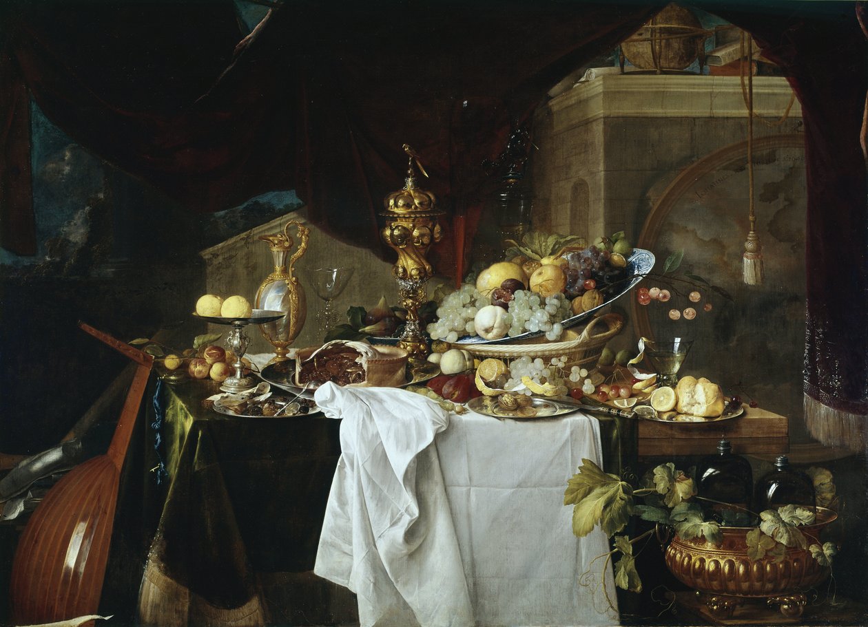 Asetelma (öljy kankaalle tekijältä Jan Davidsz de Heem