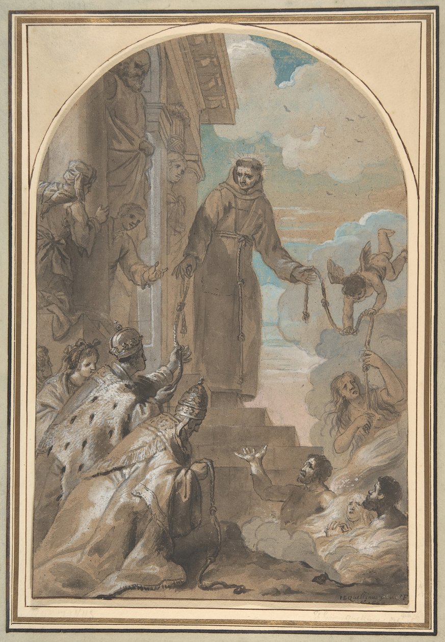 Fransiskaanien köysien jakelu, 1667. tekijältä Jan Erasmus Quellinus