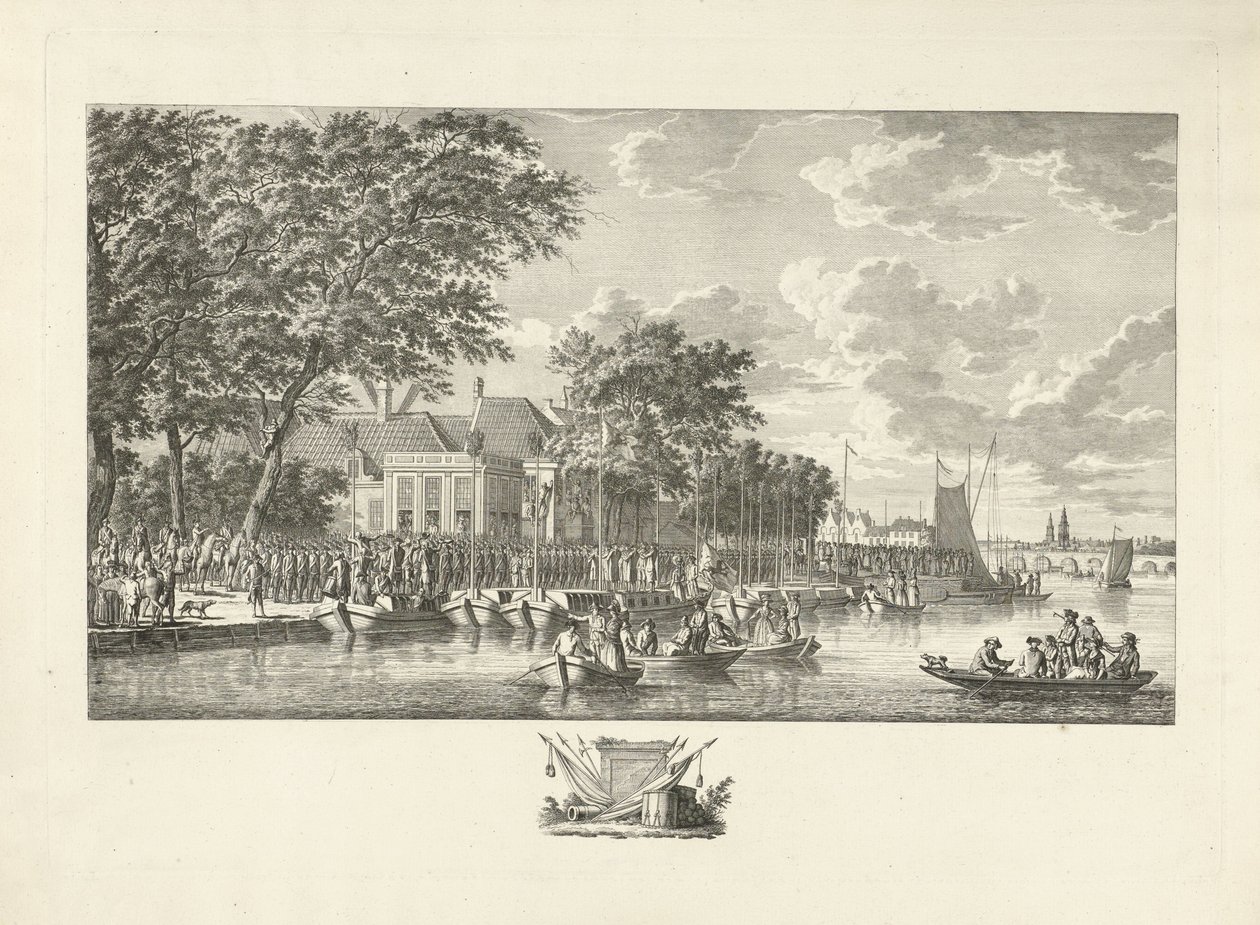 600 aseistetun amsterdamilaisen muutto Utrechtiin, 17. heinäkuuta 1787 tekijältä Jan Evert Grave