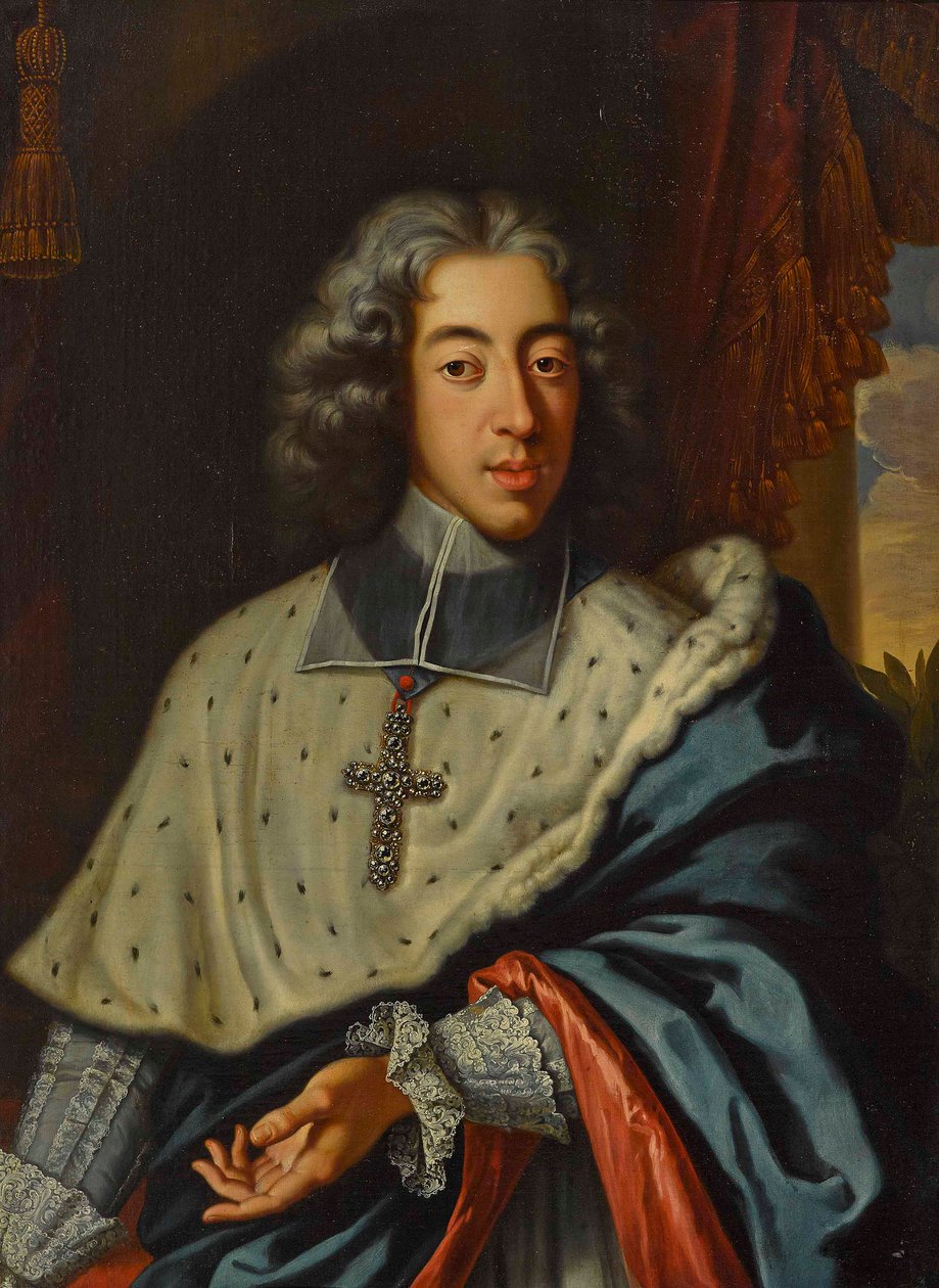 Clemens August Baijerilainen (1700-1761), Kölnin arkkipiispa-ruhtinaskunta - Jan Frans van Douven (1656-1727). Öljy kankaalle Mitat : 96,5x71,5 cm Yksityiskokoelma tekijältä Jan Frans Douven