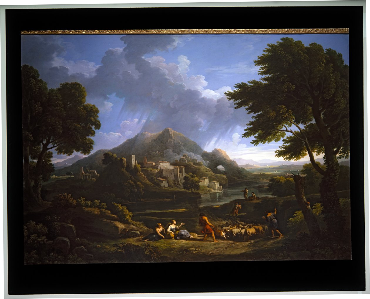 Maisema A Temporale campagnassa (kangas) tekijältä Jan Frans van (1662 1749) Bloemen