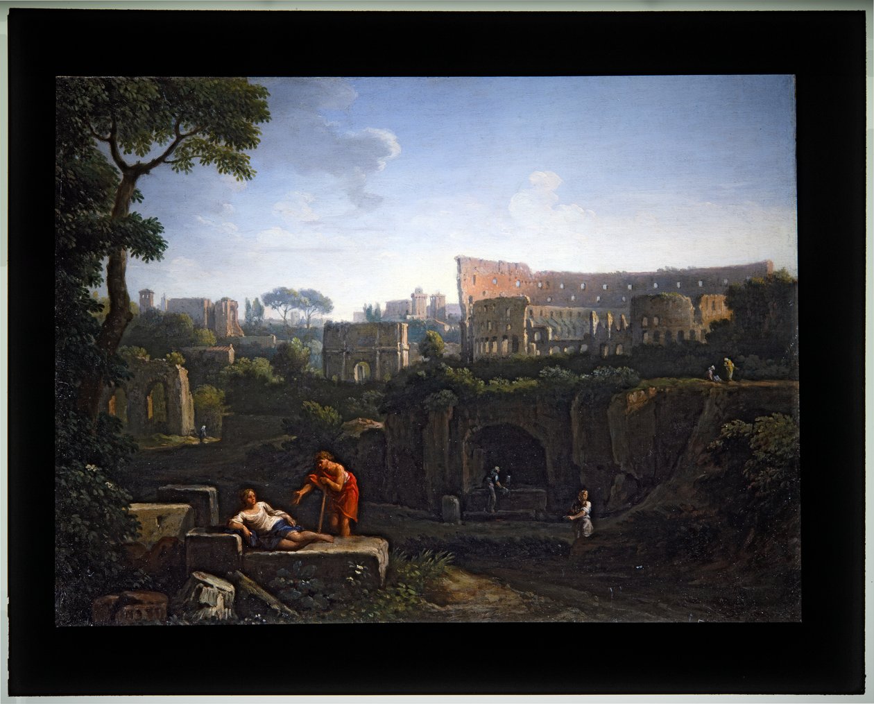 Neljän Cappricion sarja; (2) Colosseum ja Konstantinuksen kaari (kangas) tekijältä Jan Frans van (1662 1749) Bloemen