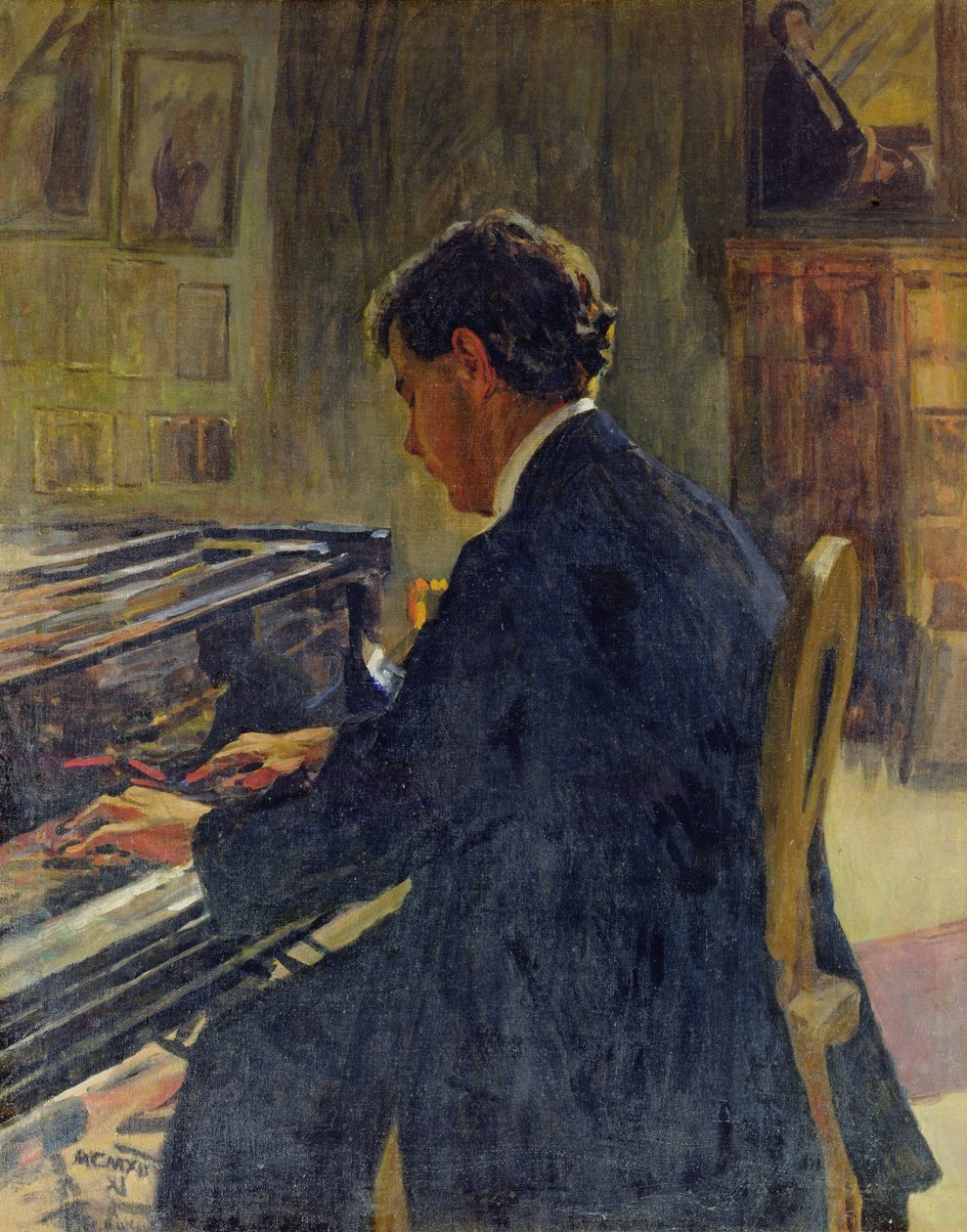 Joseph Hofmanin muotokuva, 1912 tekijältä Jan Franzevich Cioglinsky