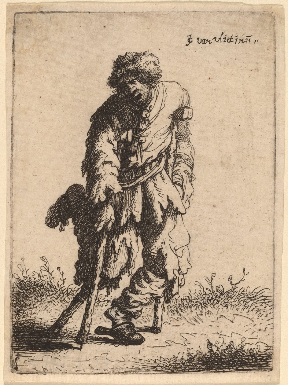 Kerjäläinen puisella jalalla, 1632. tekijältä Jan Georg van Vliet