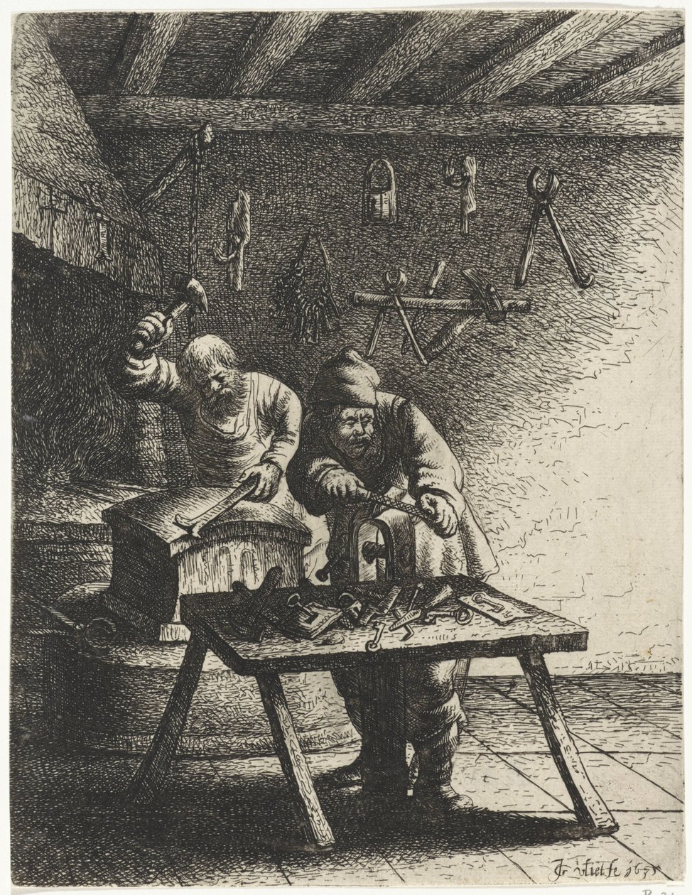 Lukkosepät Ammatit (sarjan nimi) tekijältä Jan Gillisz. van Vliet