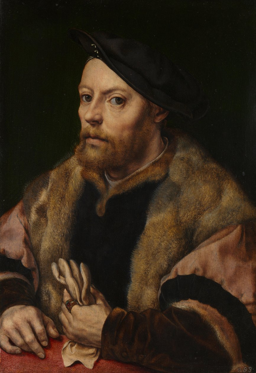 Mies, jolla on käsine, noin 1532 tekijältä Jan Gossaert
