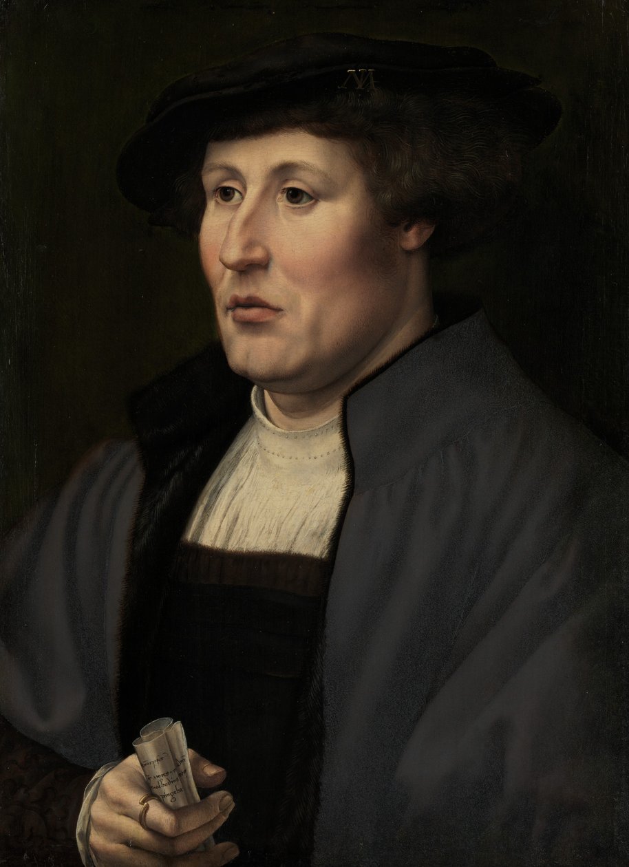 Miehen muotokuva, n. 1520-25. tekijältä Jan Gossaert