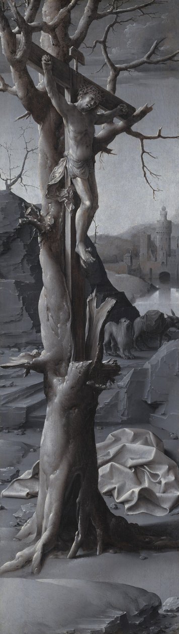 Saint Jerome Peniten [vasen paneeli] tekijältä Jan Gossaert