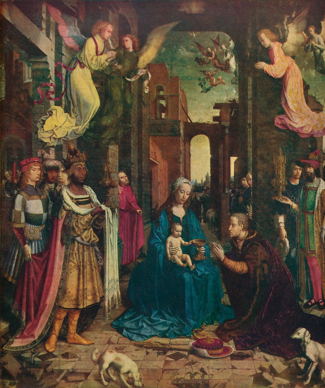Kuninkaiden palvonta, c1510, 1912 tekijältä Jan Gossaert