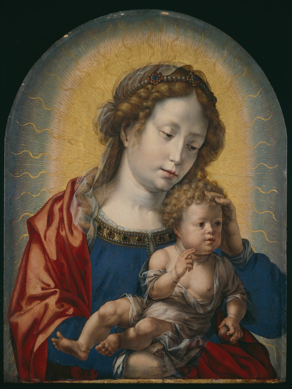 Neitsyt ja lapsi, n. 1520. tekijältä Jan Gossaert