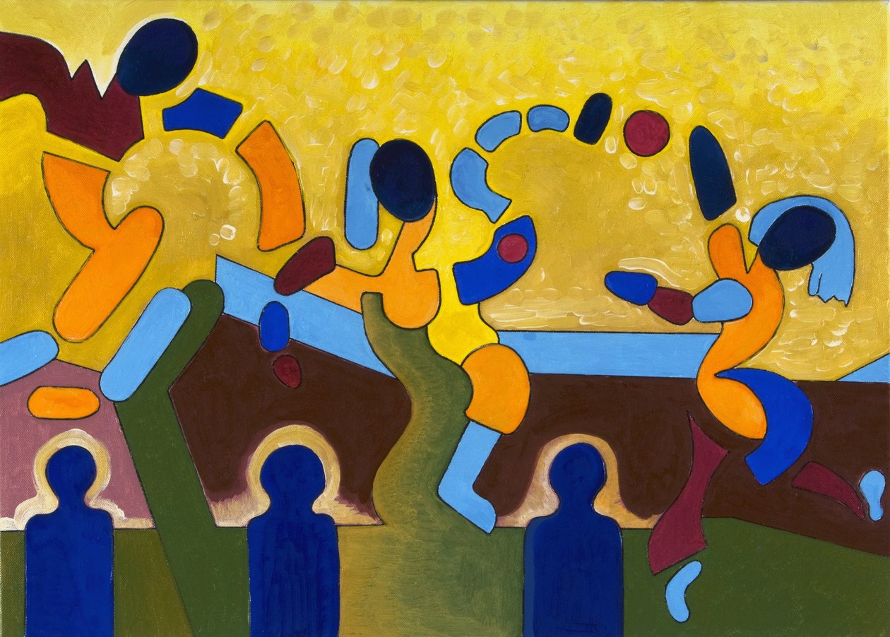 Ceremony of a Sacred Game of Balls, 2007 (öljy kankaalle) tekijältä Jan Groneberg