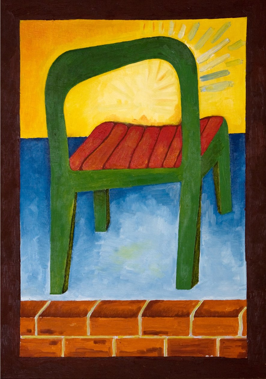 Chair in the Air, 2005 (öljy puulle) tekijältä Jan Groneberg