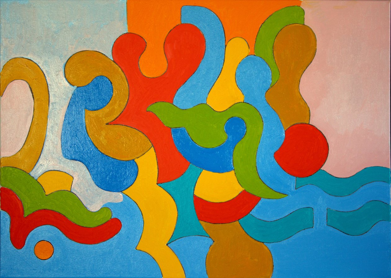 Perhe palaa rannalta myöhään iltapäivällä, 2009 (öljy kankaalle) tekijältä Jan Groneberg