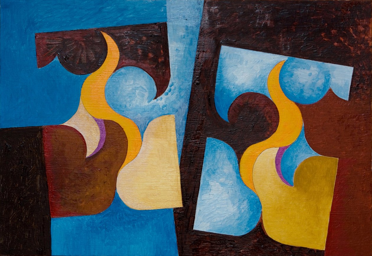 Flames Licking Up, 2007 (öljy puulle) tekijältä Jan Groneberg