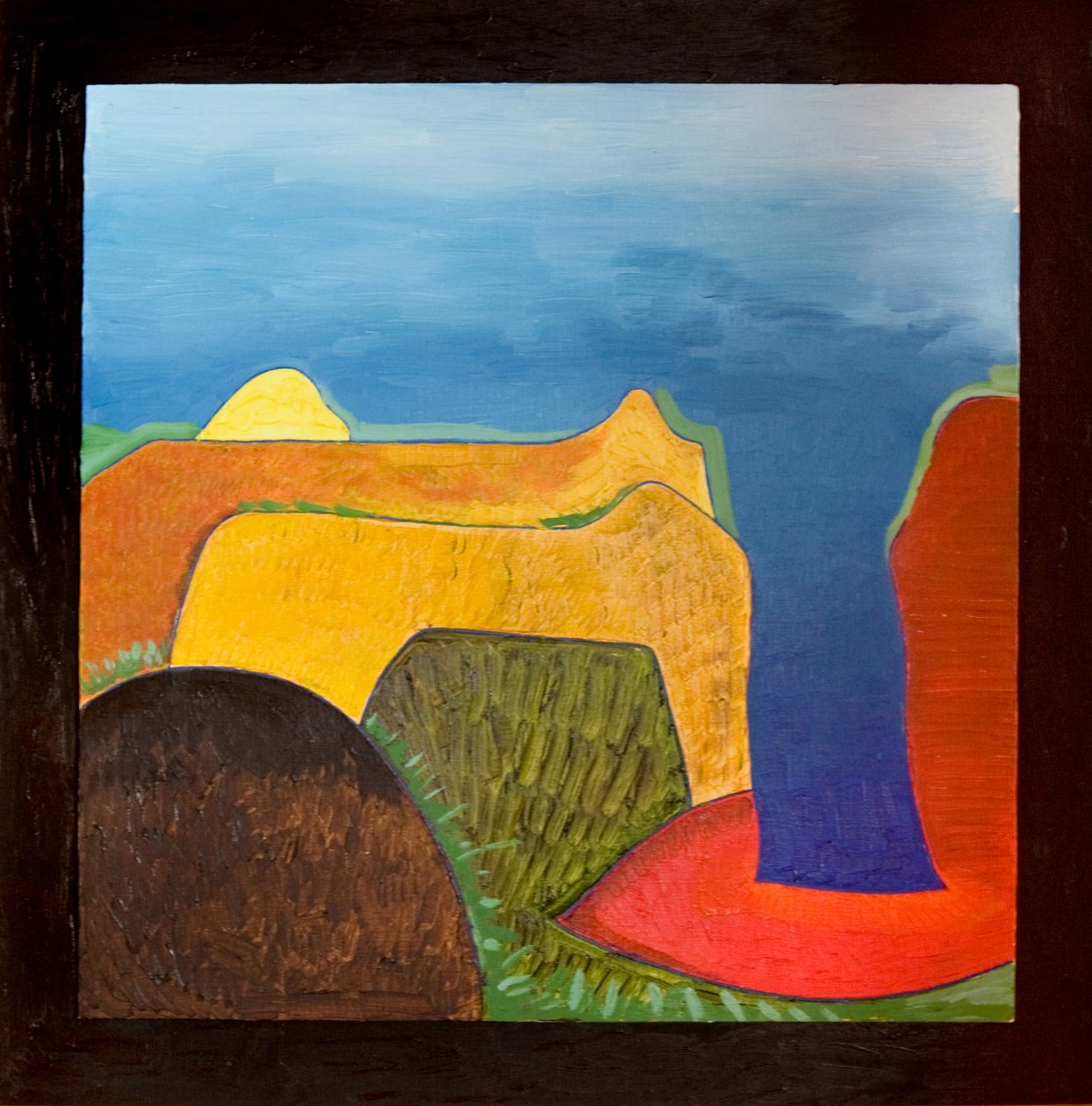 Kreikka, erittäin kuuma päivä, 2006 (öljy puulle) tekijältä Jan Groneberg