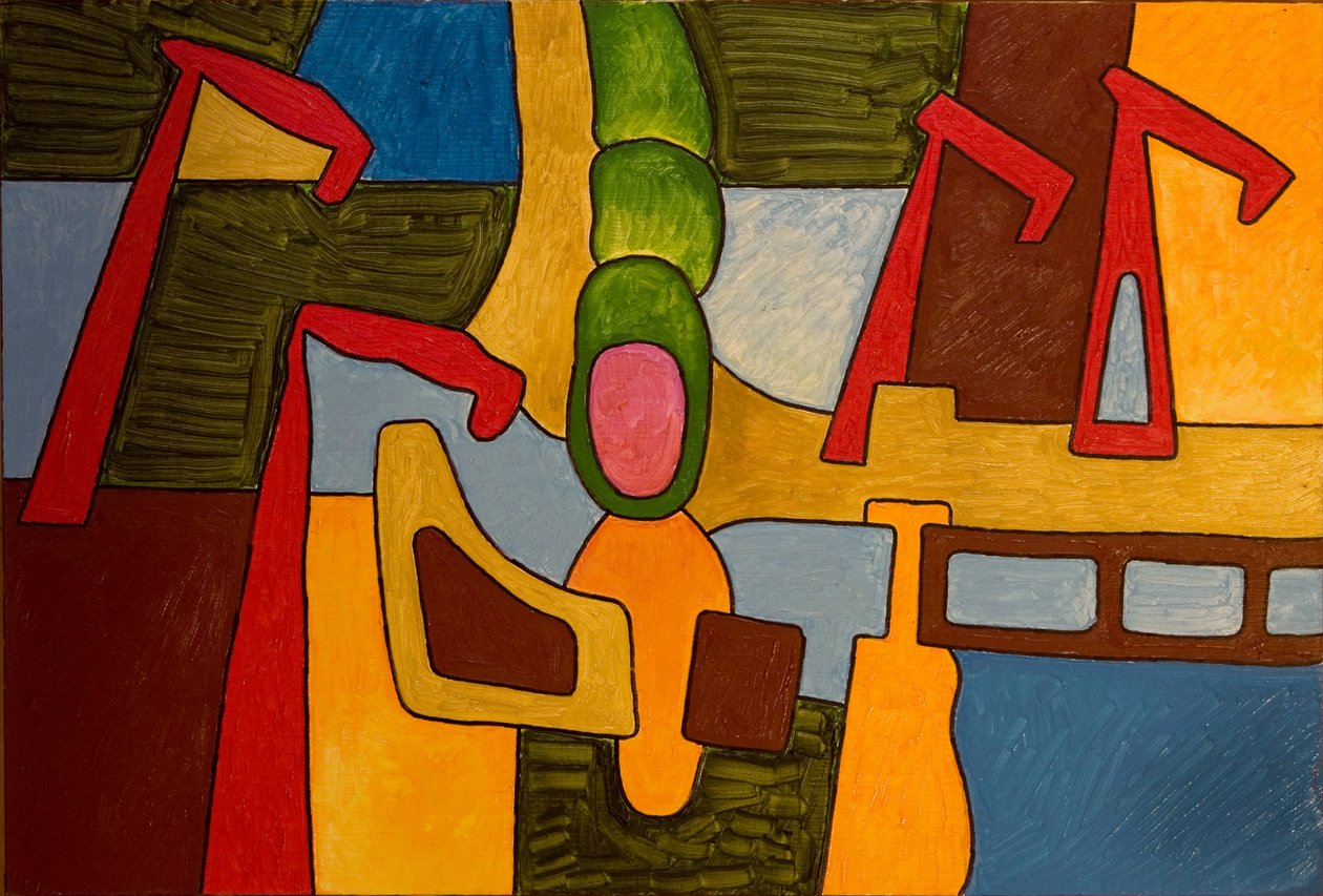 Inside the World of Caterpillar, 2007 (öljy puulle) tekijältä Jan Groneberg