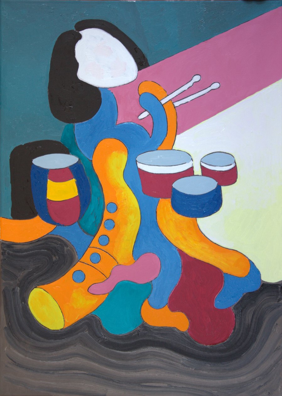 Little Drummer Girl, 2009 (öljy kankaalle) tekijältä Jan Groneberg
