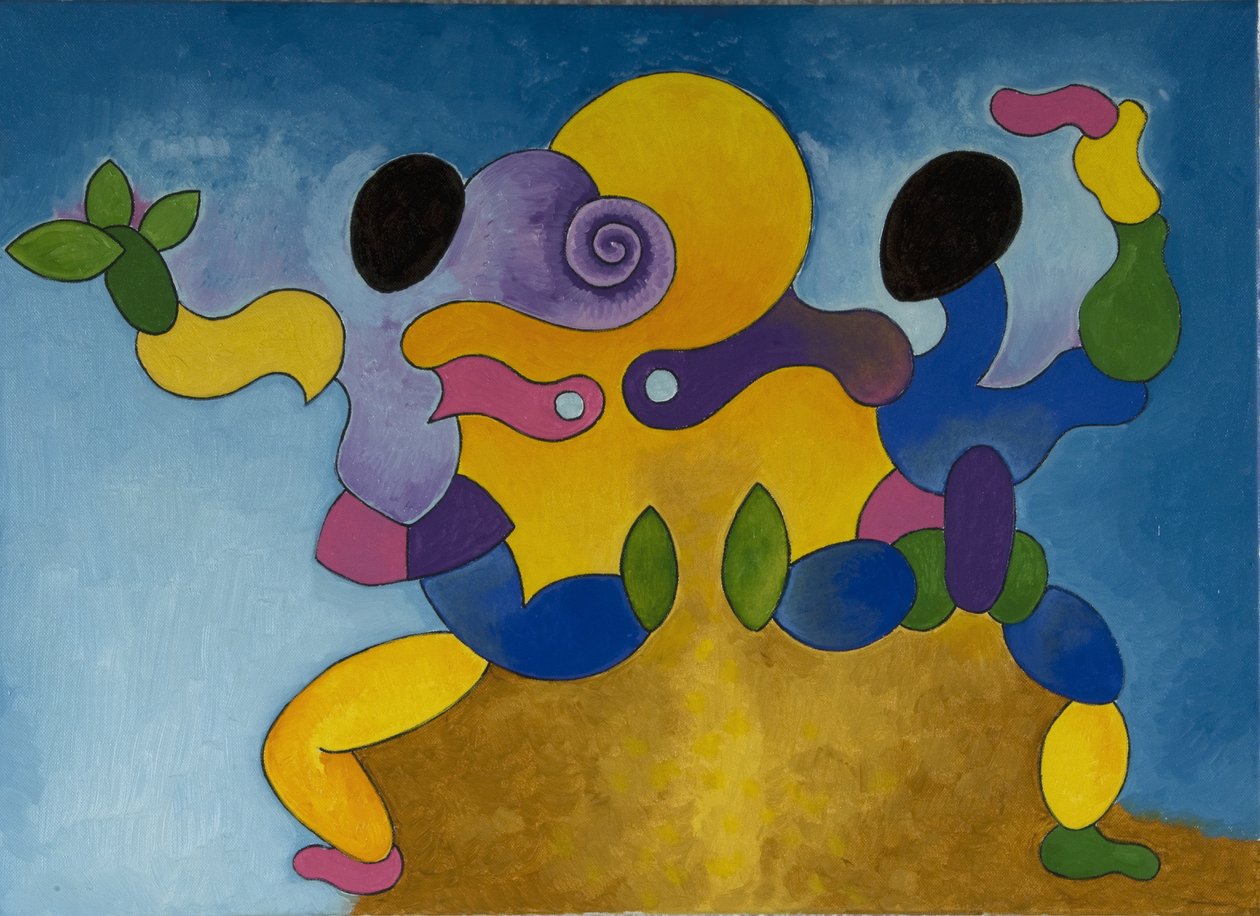 Mating Dance, 2007 (öljy kankaalle) tekijältä Jan Groneberg