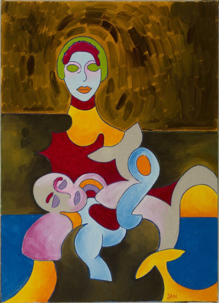 Pieta, 2009 (öljy kankaalle) tekijältä Jan Groneberg