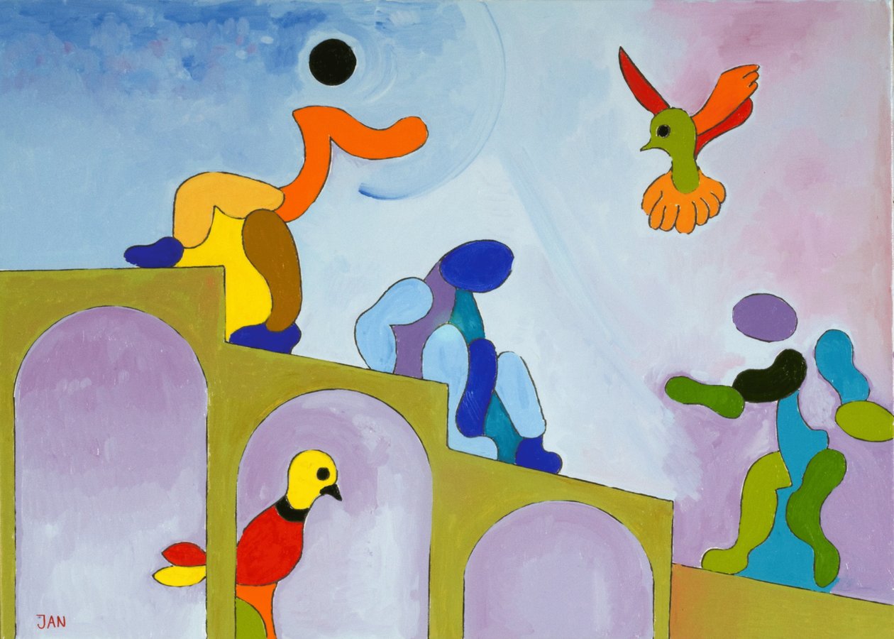 Nousemme sinne, mistä tulimme, 2009 (öljy kankaalle) tekijältä Jan Groneberg
