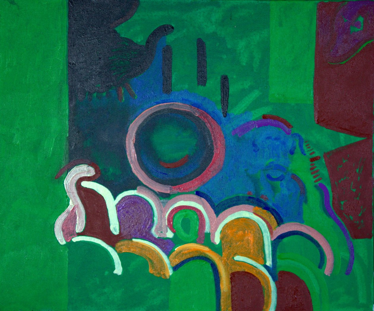 Mykkäelokuva odottaa pianonsoittajaa, 2009 (öljy kankaalle) tekijältä Jan Groneberg