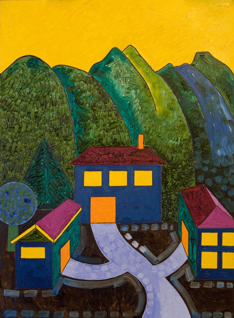Social Relations, 2006 (öljy puulle) tekijältä Jan Groneberg