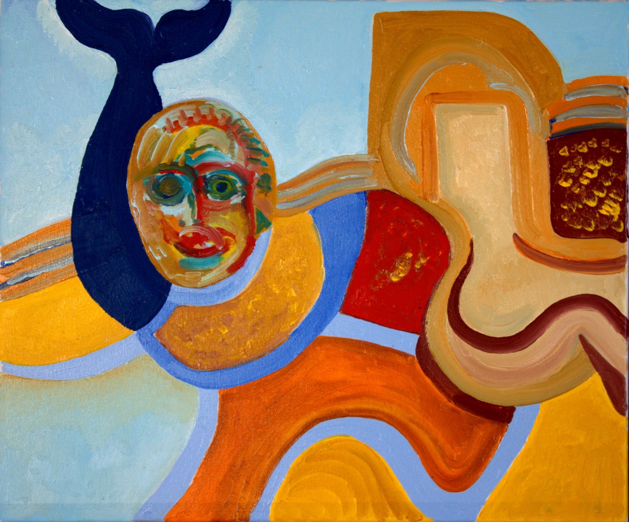 The Killer of the Dolphin, 2009 (öljy kankaalle) tekijältä Jan Groneberg