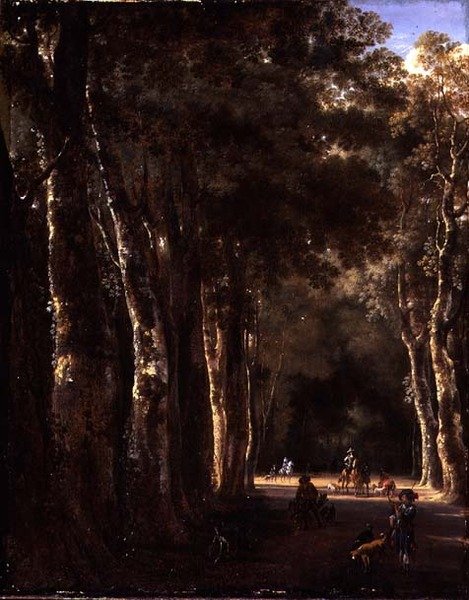 Avenue (öljy kankaalle) tekijältä Jan Hackaert