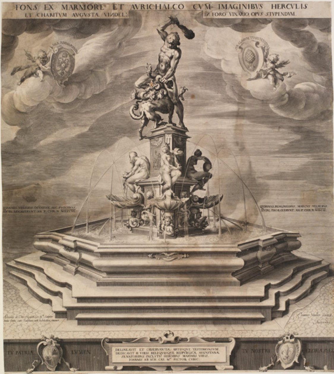 Hercules-suihkulähde Augsburgissa tekijältä Jan Harmensz. Muller