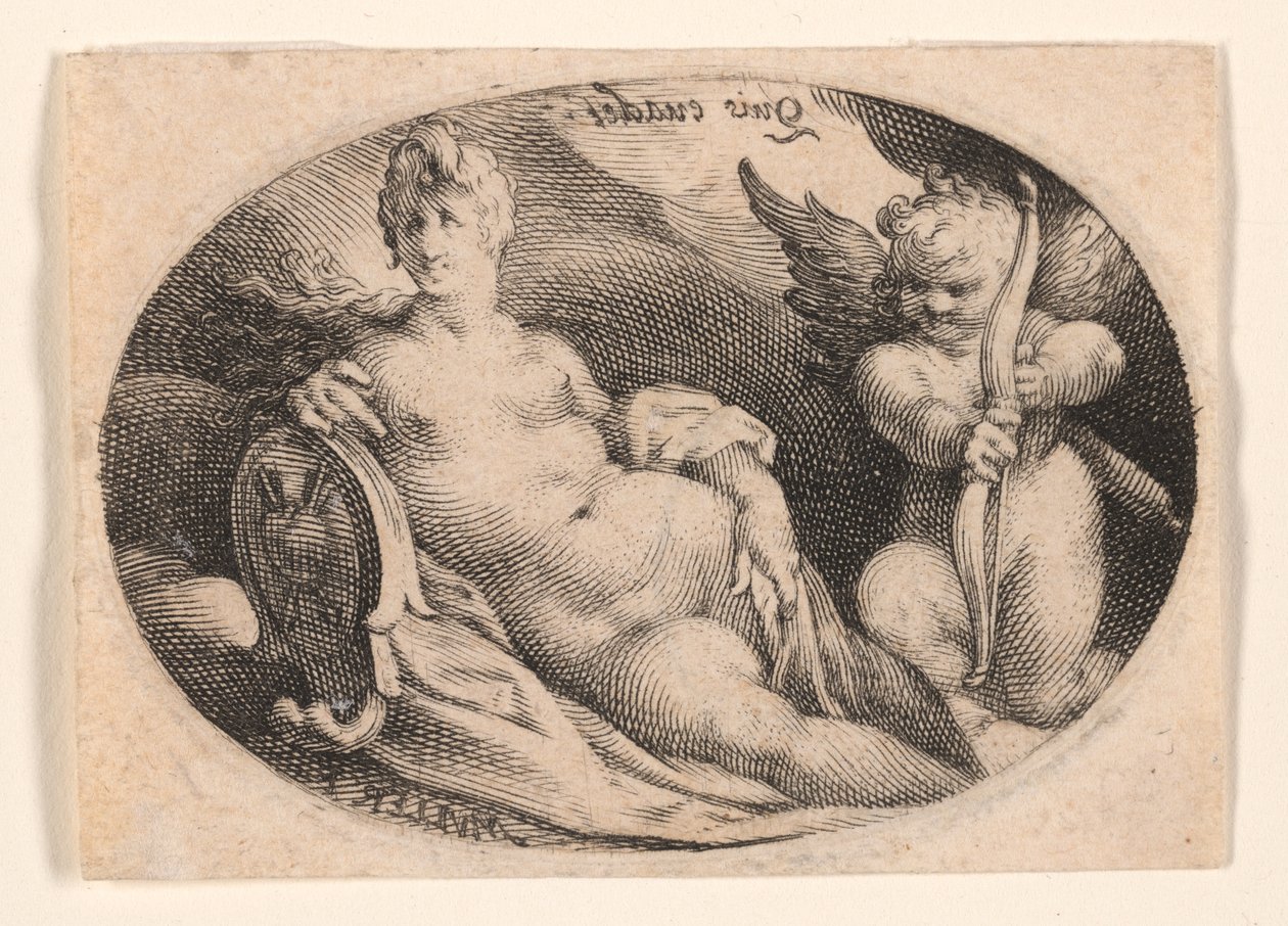 Venus ja Amor pilvissä tekijältä Jan Harmensz. Muller