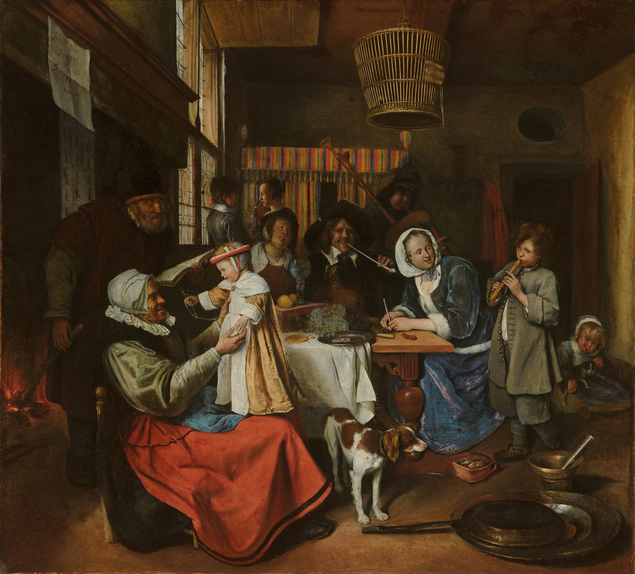 Kuten Vanha laulaa, niin Pipe the Young, n. 1663-5 tekijältä Jan Havicksz. Steen