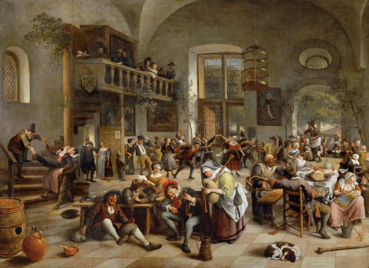 Juhlat kapakassa ... tekijältä Jan Havicksz. Steen