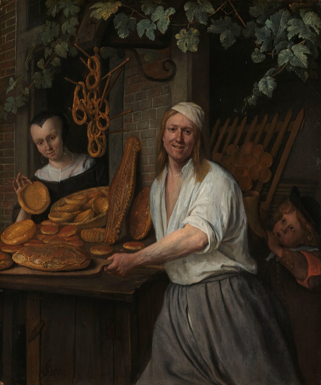 Leipuri Arent Oostwaard ja hänen vaimonsa Catharina Keizerswaard Leidenin leipuri Arent Oostwaard ja hänen vaimonsa Catharina Keizerswaard tekijältä Jan Havicksz. Steen