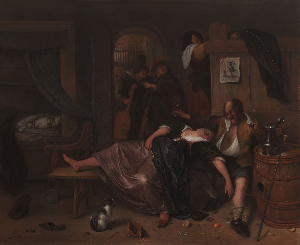 Humaltunut pariskunta Juopunut pariskunta tekijältä Jan Havicksz. Steen