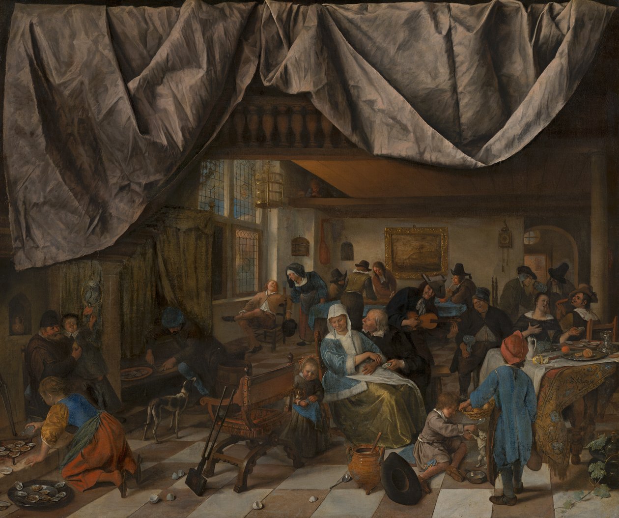 Ihmisen elämä, c. 1665 tekijältä Jan Havicksz. Steen