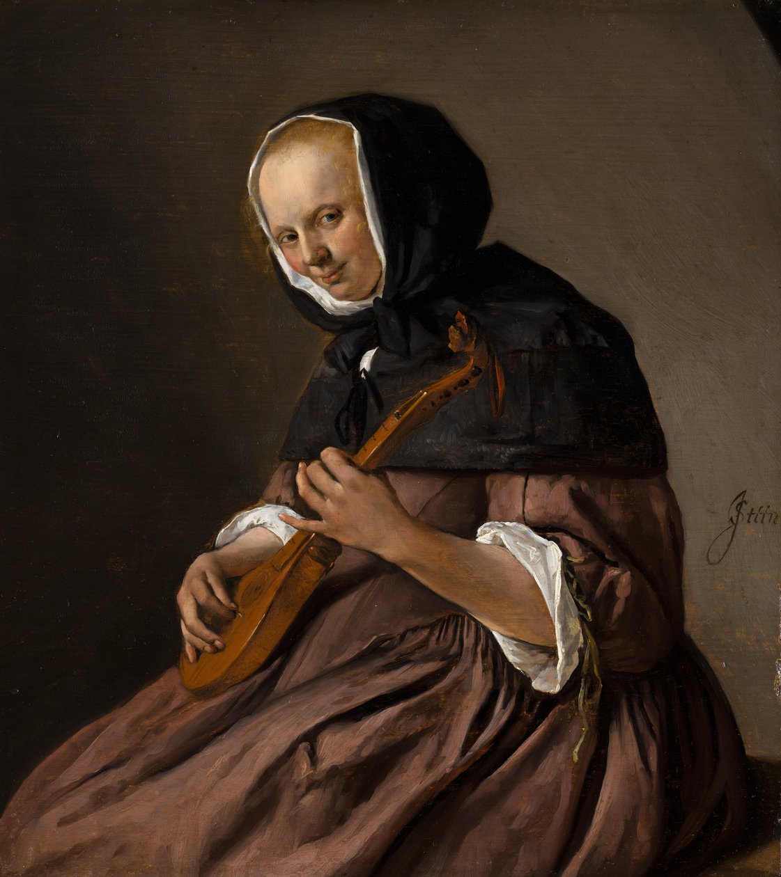 Nainen leikkimässä sitruunaa, n. 1662 tekijältä Jan Havicksz. Steen