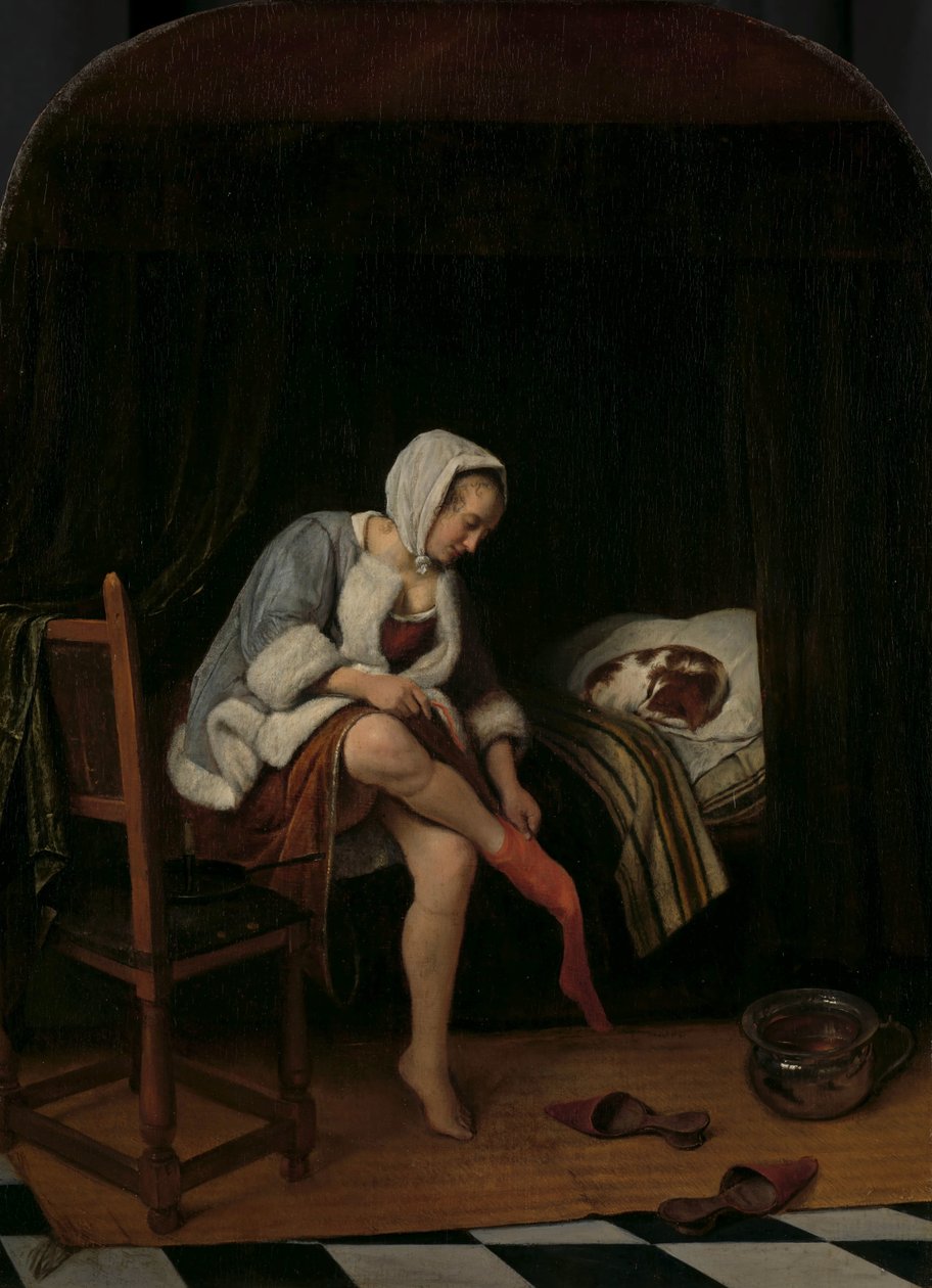 Nainen wc:ssä Nainen wc:ssä tekijältä Jan Havicksz. Steen