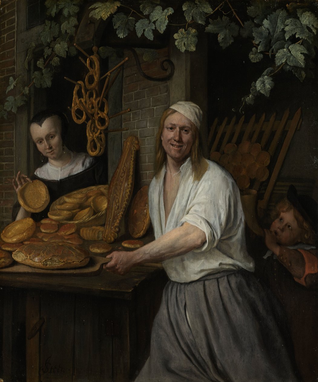 Leipuri Arent Oostwaard ja hänen vaimonsa Catherina Keizerswaard, 1658. tekijältä Jan Havickszoon Steen