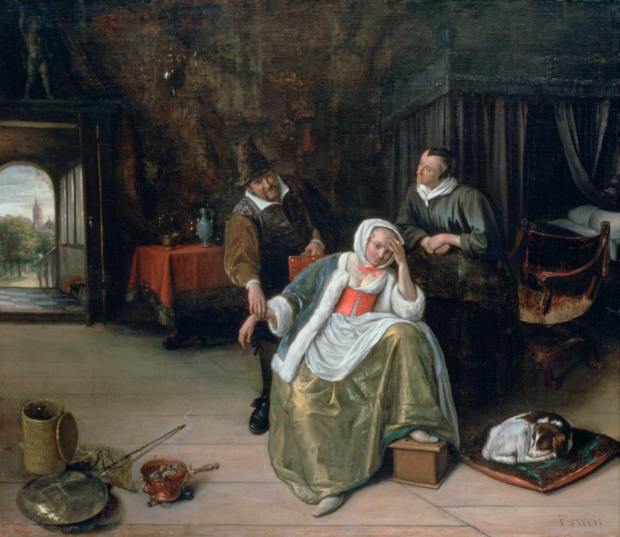 Lovesick Maiden, c1660 tekijältä Jan Havickszoon Steen