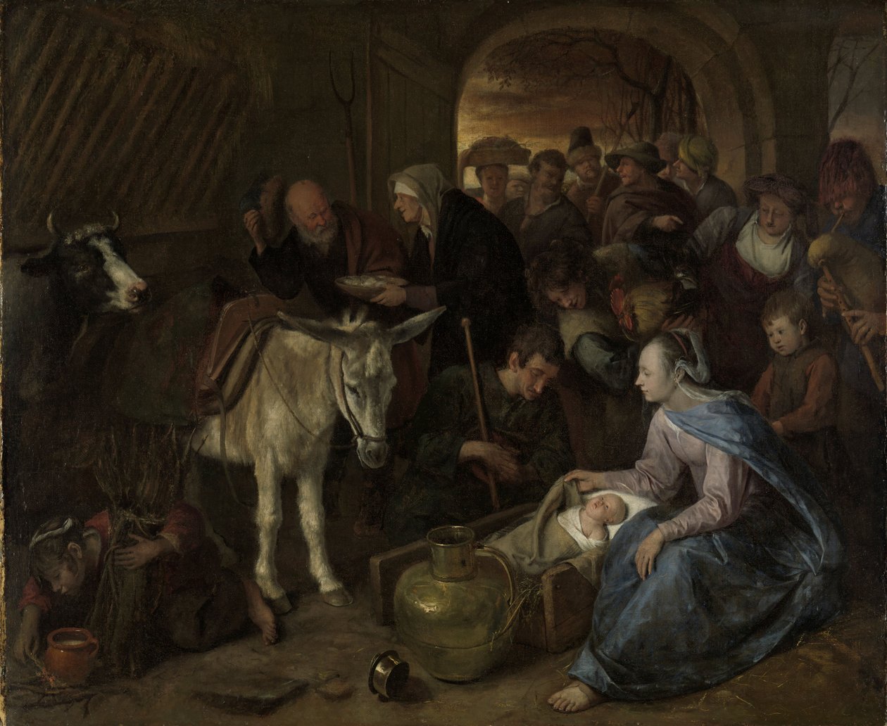 Paimenten palvonta, 1660-79 tekijältä Jan Havickszoon Steen